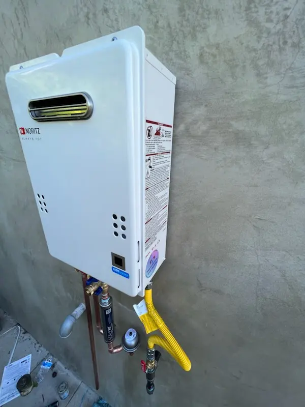 Tankless water heater installation for Wiley Shelter homes